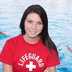Female Lifeguard working Summers at California Resort