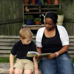Nanny Reading with Child